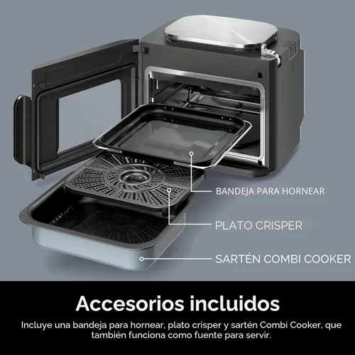 Vista 13 de Ninja® Combi™ Multicocina y freidora de aire todo en uno, acero inoxidable