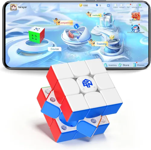 Vista 11 de GAN i4 Maglev UV with Sticker, Smart Speed Cube with GanPod for Pros Cuber
