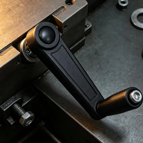 Vista 9 de Foldable Swivel Lathe Crank Handle Black for Milling Machine