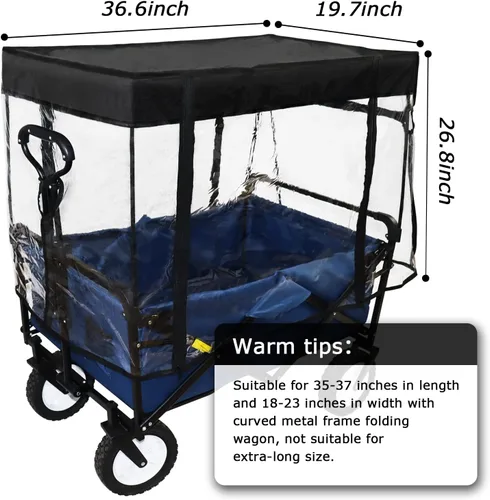 Vista 2 de Cubierta de lluvia para carro, cubierta de lluvia para empujar, accesorios de toldo plegable para caravana adecuada para acampar al aire libre