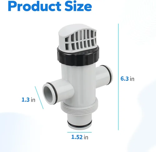 Vista 3 de 11872 Válvula de émbolo de manguera doble dividida y válvula de émbolo compatible con accesorio de pieza de piscina de repuesto Intex, accesorio