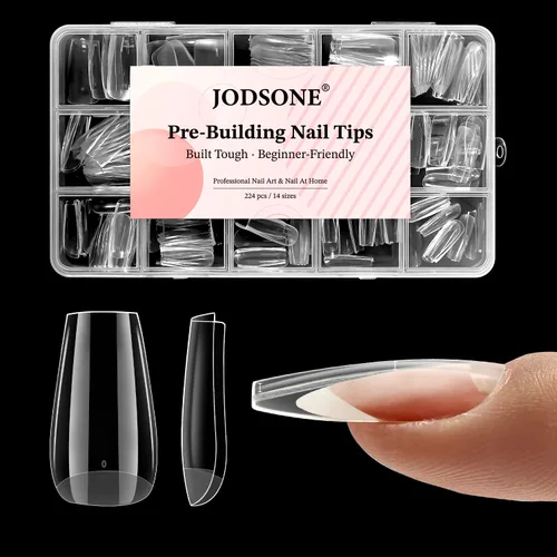 Vista 9 de JODSONE Gel de pegamento de uñas 4 en 1 de 0.5 onzas líquidas para puntas de uñas, pegamento de extensión de larga duración para puntas de uñas