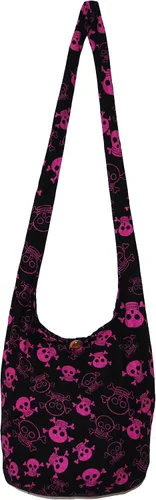 Vista 12 de Bolso cruzado estilo bohemio bohemio estilo hobo hippie gótico de 33 pulgadas, color negro