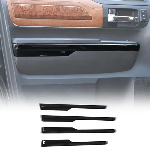 Vista 10 de Tira de decoración para panel de reposabrazos de puerta interior de coche compatible con Toyota Tundra 2014-2020 Accesorios de cubierta protectora