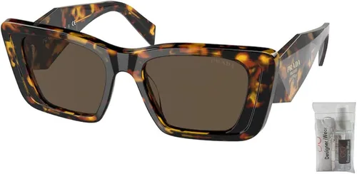 Vista 2 de Prada PR08YS Butterfly Sunglasses for Women BUNDLE with Designer iWear Complimentary Care Kit