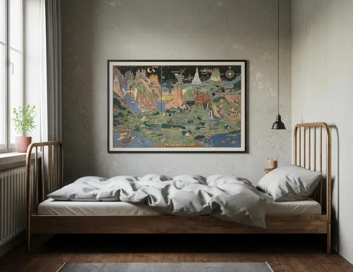 Vista 6 de Land of Make Believe - Imaginary Map 1930 de Jaro Hess - Impresión de mapa histórico - 24 x 16 pulgadas