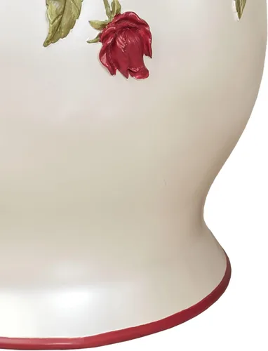 Vista 5 de Touch of Class Vining Rose Wastebasket Pearl