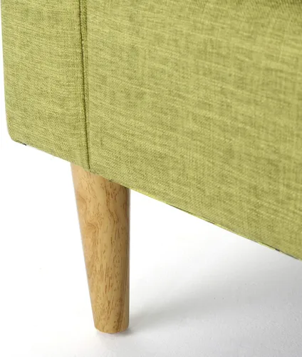 Vista 8 de Christopher Knight Home Sawyer Mid-Century - Silla de club de tela moderna, color verde apagado/natural
