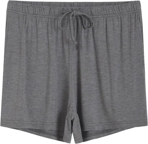 Vista 4 de Latuza Pantalones cortos de pijama para mujer, suaves y cómodos, paquete de 2