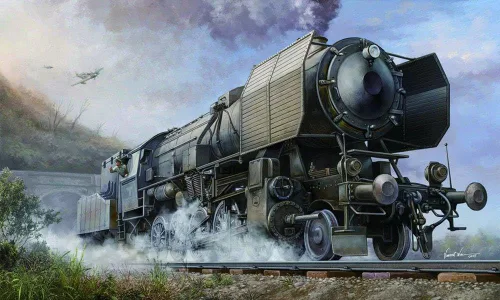 Vista 2 de Hobby Boss Kit de construcción alemán Kriegslokomotive BR52 modelo de vehículo