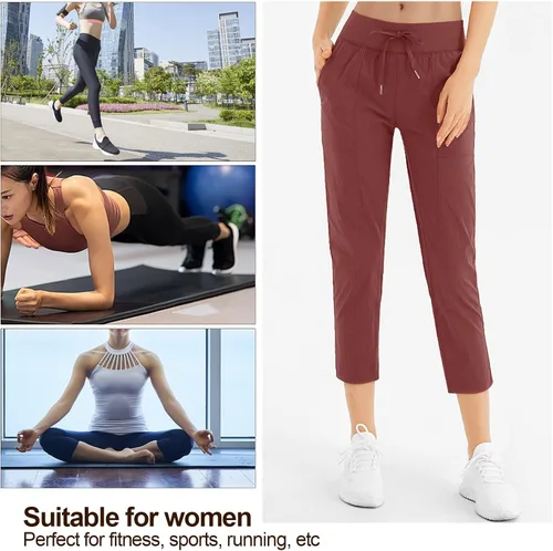 Vista 9 de Betued Sweatpants Women Casual Drawstring Jogging Pants Breathable Com, Running Pants fortable Fitness Sweatpants Drawstring