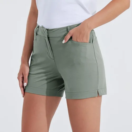 Vista 36 de Willit Pantalones cortos de golf de 4.5 pulgadas para mujer, de secado rápido, casuales, con bolsillos, resistentes al agua