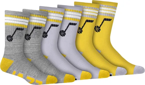 Vista 14 de Ultra Game Men's NBA Official Athletic Cushioned Secure Fit Team Crew Socks-3 Pack