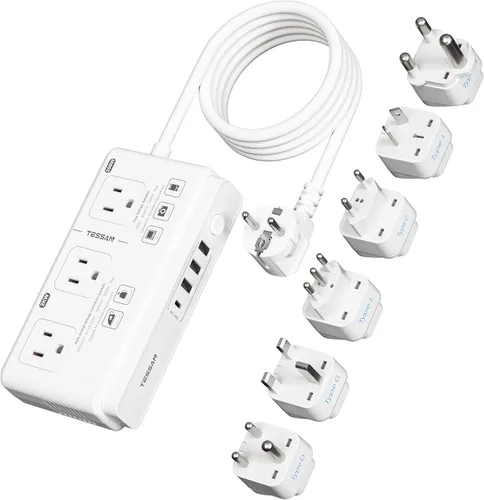 Vista 8 de TESSAN Convertidor de Voltaje US a Europa, Convertidor de Voltaje 220 a 110