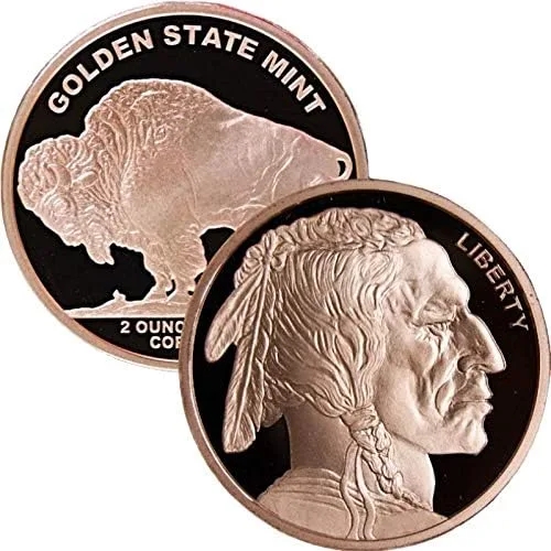 Vista 4 de Medallón de cobre puro .999 de 2 oz (calendario azteca)