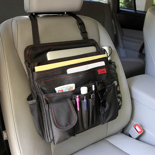 Vista 3 de Lusso Gear Organizador de Coche para Asiento Delantero o Asiento de Coche, Ultra-Duradero, Organizadores de Almacenamiento de Coche de Talla Única