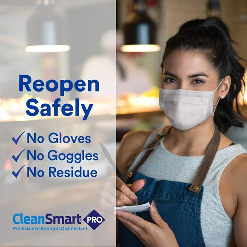 Vista 2 de CleanSmart Desinfectante hospitalario, mata el 99.9% de los virus y bacterias, tecnología de ácido hipocloroso, registrado por la EPA, 23 oz