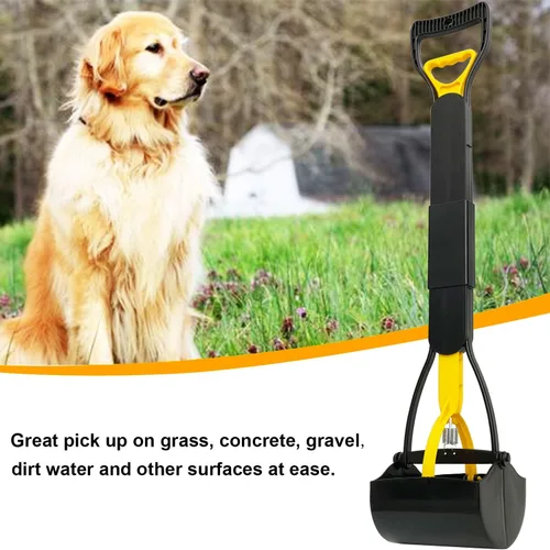 Vista 7 de ienjoyed Recogedor de excrementos de 32 pulgadas de alto, recogedor de excrementos grande para perros, resistente, mango largo y resorte duradero
