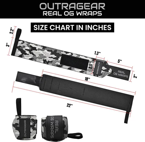 Vista 2 de 18" OG-Grade Wrist Wraps for Weightlifting – Heavy Duty Wrist Support with Thumb Loop & Lockdown Strap – Wrist Straps for Powerlifting, Bench Press