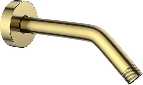 Vista 17 de YASFEL Brazo de Ducha de Oro Cepillado de 6 pulgadas Brazo de Extensión de Ducha Tubo con Brida y Cinta de Teflón para Cabezal de Ducha y Cabezal