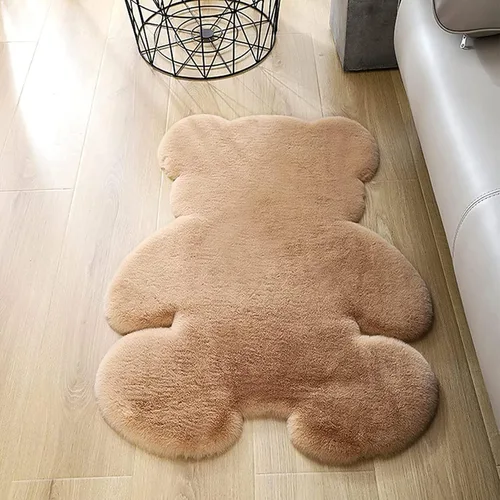 Vista 15 de Alfombra de pelo de oveja sintética de 2 pies, suave y esponjosa, bonita alfombra de felpa para guardería, habitación de niños y niñas, decoración