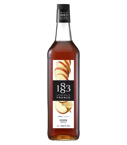 Vista 52 de 1883 Jarabe de Amaretto para bebidas, fabricado en Francia, botella de plástico de 1 litro
