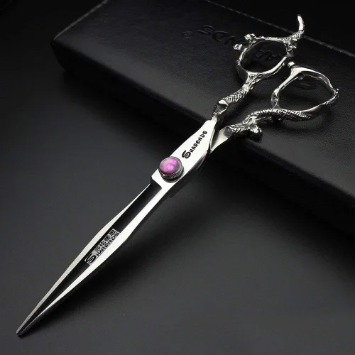Vista 2 de SHARONDS Tijeras de corte de cabello, tijeras de peluquería para adelgazar, tijeras profesionales de peluquería para el hogar, para hombres y 7