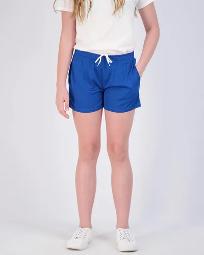 Vista 2 de Real Essentials Paquete de 4 pantalones cortos deportivos de malla para niñas con bolsillos