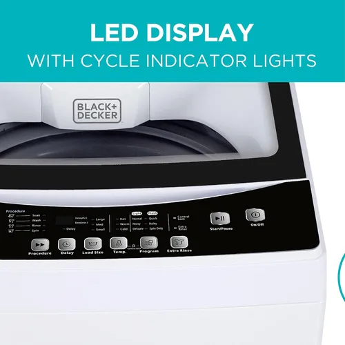 Vista 3 de BLACK+DECKER Paquete de lavadora y secadora portátil pequeña para uso doméstico