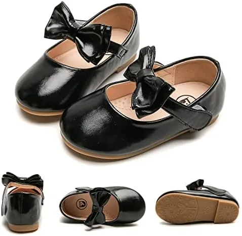 Vista 7 de kkdom Mary Jane - Zapatos de vestir para niñas pequeñas, bailarinas, zapatos planos para la escuela, fiesta, boda