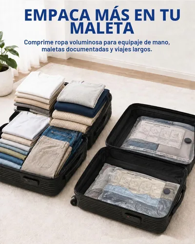 Vista 7 de Fantictas Bolsas de almacenamiento al vacío para viajes, paquete de 18