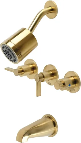Vista 15 de Kingston KBX8133NDL - Grifo para bañera y ducha, latón antiguo