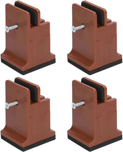 Vista 10 de Dioche Elevadores de muebles de 3.4 pulgadas, 4 piezas ajustables con abrazadera de tornillo, elevadores de sofá de cama resistentes para ajuste