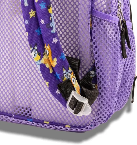 Vista 5 de Bluey - Mochila para niños Bluey y Bingo para niñas, niños, unisex Bolsa de viaje para niños pequeños, mochila ligera de malla Cordura A partir