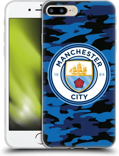 Vista 84 de Head Case Designs Funda de gel con licencia oficial del Manchester City Man City FC Blue Moon Badge Camou [protección de grado militar] compatible