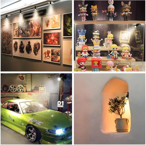 Vista 8 de Taysing Foco LED para interiores, mini-foco para exhibición, pinturas, imágenes, plantas, joyas, estantes, armarios, carteles, escaparate
