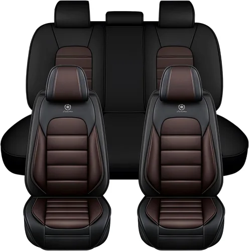 Vista 23 de Fundas de asiento para Chevrolet Chevy Aveo 2004-2011, funda de asiento de automóvil de piel sintética, compatible con bolsa de aire, protector