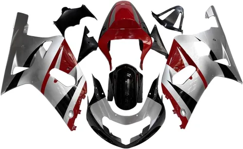 Vista 15 de Kit de carenado de llama azul negro de plástico ABS para Suzuki GSXR600 GSXR750 K1 2000-2003 Carenados GSX-R600 GSX-R750 2001 2002 2003 Inyección