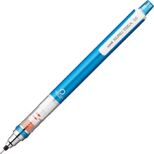 Vista 8 de Lápiz portaminas Uni Kuru Toga estándar, negro, 0.0112 pulgadas, rosado bebé