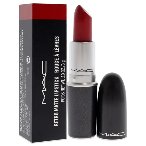 Vista 3 de MAC Lápiz labial retro mate Ruby Woo, 1 unidad, multicolor, 0.10 onzas