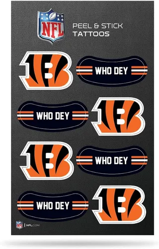 Vista 22 de Rico Industries NFL Footbal Peel & Stick Temporary Tattoos - Eye Black - Game Day Approved!