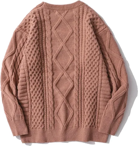 Vista 14 de Aelfric Eden Oversized Knit Sweater Solid Vintage Pullover Unisex Woven Crewneck Knitted Tops