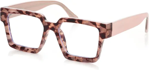 Vista 10 de Kursan Gafas cuadradas negras para mujeres y hombres, lentes transparentes de gran tamaño con marco grueso