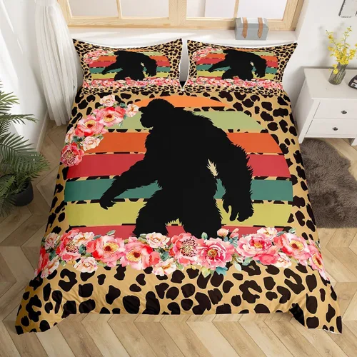 Vista 30 de Manfei Juego de funda de edredón occidental, tamaño individual, juego de ropa de cama de caballo de vaquero de 2 piezas, funda de edredón de cactus