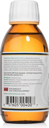 Vista 3 de Rosita Extra Virgen Aceite de Hígado de Bacalao Líquido