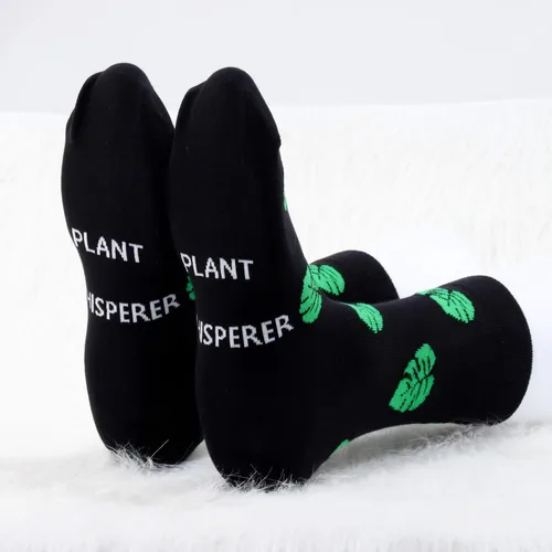 Vista 5 de MBMSO 2 pares de calcetines susurradores de plantas, regalos de jardinero, regalos divertidos de jardinería, regalos para amantes de las plantas