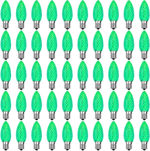 Vista 16 de Meconard Bombillas LED C9 de repuesto para Navidad, bombillas LED inastillables C9 para luces de Navidad para interiores y exteriores, base