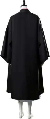 Vista 4 de Kamado Nezuko - Disfraz de anime Haori para mujeres y niñas con accesorios de bambú gratis