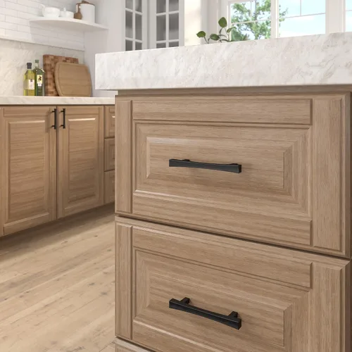 Vista 5 de Richelieu Hardware BP722796900 Westmount Collection - Tirador rectangular de transición de centro a centro, color negro mate, para cocina, baño