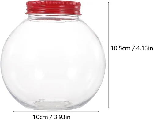Vista 6 de Luxshiny Bolas de bebida de Navidad, 5 unidades, bombillas para botellas de agua, bolas de alcohol, tarros de dulces transparentes, cajas